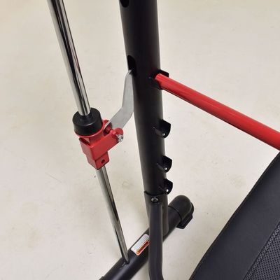 Équipement de gymnase rouge pour hommes squat rack levage de poids banc d'exercice