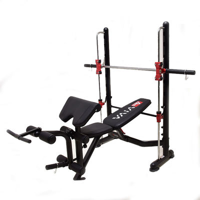 Banquette de levage de poids et support de musculation en gris foncé