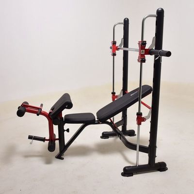 Banquette de levage de poids et support de musculation en gris foncé