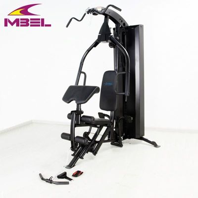 Équipement de fitness gris/noir Multi-fonction Smith Machine Home Gym Squat Rack avec pile de poids