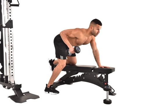 Banquette de sport réglable pour exercice de fitness multifonctionnel de taille 1210x742x450mm