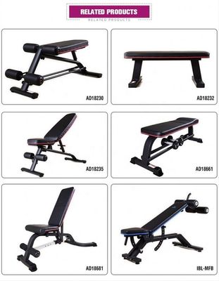 Bench de sport pliable avec dimension réglable assemblée 1610*630*1310 mm