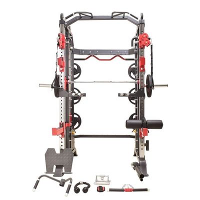 Équipement de remise en forme gris foncé Power Rack Multi Smith Machine pour entraîneur fonctionnel