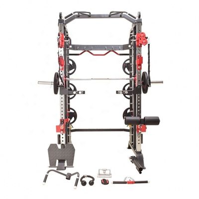Équipement de remise en forme gris foncé Power Rack Multi Smith Machine pour entraîneur fonctionnel