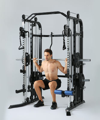Red Multifonctionnel Trainer Smith Machine pour Hommes équipement d'entraînement à domicile et au gymnase