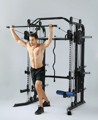 Red Multifonctionnel Trainer Smith Machine pour Hommes équipement d'entraînement à domicile et au gymnase