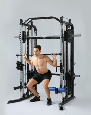 Red Multifonctionnel Trainer Smith Machine pour Hommes équipement d'entraînement à domicile et au gymnase