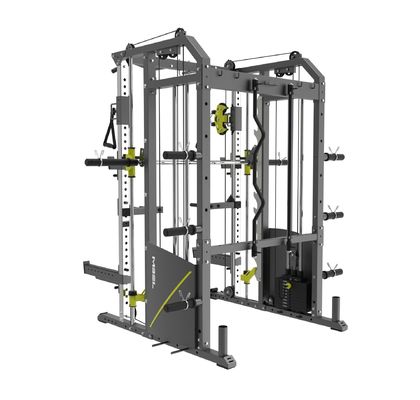 Dispositif personnalisé de gymnastique à plusieurs fonctions réglable câble gymnastique squat rack avec 90lbs pile de poids