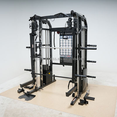 Dispositif personnalisé de gymnastique à plusieurs fonctions réglable câble gymnastique squat rack avec 90lbs pile de poids