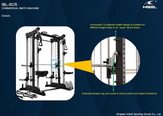 Unisexe multifonctionnel équipement de gymnase à une station squat rack Smith machine pour le fitness