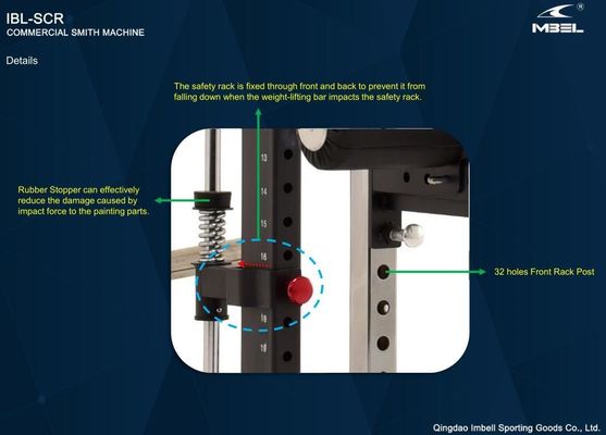 Traîneur de gym intégré à la machine Smith multifonctionnelle pour les exercices à domicile et au gymnase