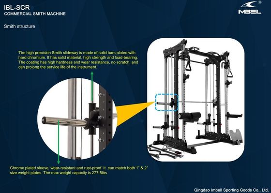Traîneur de gym intégré à la machine Smith multifonctionnelle pour les exercices à domicile et au gymnase