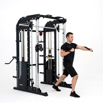 Conception personnalisée métal gris argent tout en un entraîneur Smith machine pour les séances d'entraînement à domicile