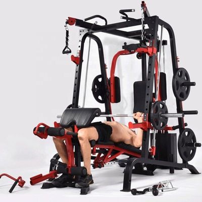 Unisexe multi-fonctionnel entraîneur fonctionnel Smith machine squat rack non pliable