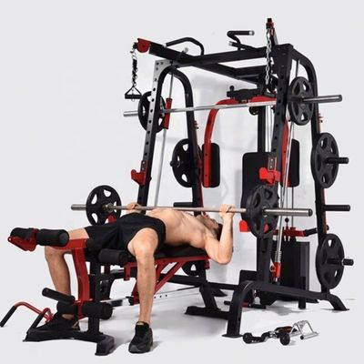 Unisexe multi-fonctionnel entraîneur fonctionnel Smith machine squat rack non pliable