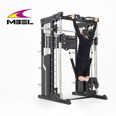 Bodybuilding multi-fonctionnelle Pull Up Bar Smith Machine Squat Rack avec poulie de câble